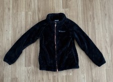 EUC Columbia Girls' Fire Side Sherpa Full Zip Fleece Jacket - Black - Size M
