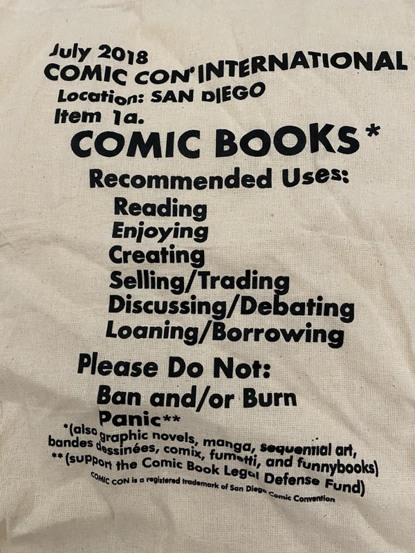 Comic Con 2018 Tote Bag