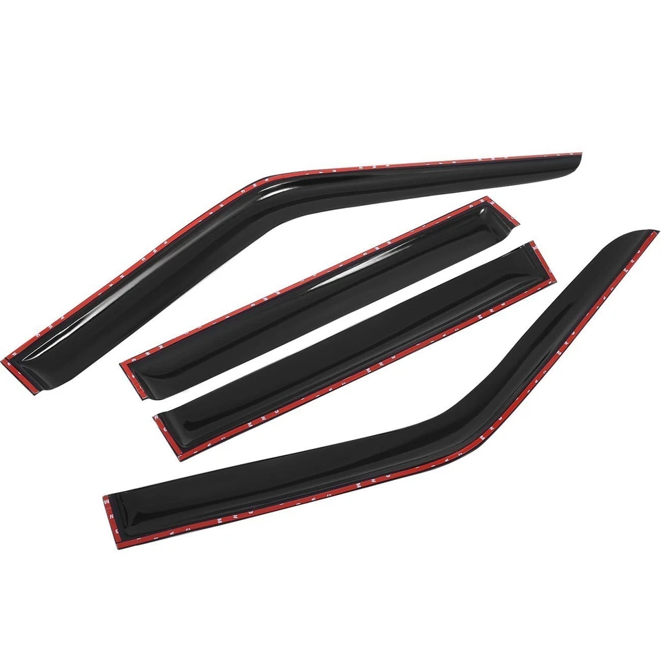 Wind Deflector For Nissan Frontier 05-20 4x Black Tape-on JDM 4Pcs - Image 2 of 4
