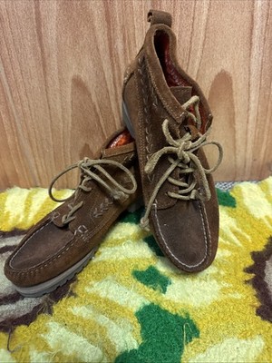 Sebago Brown Leather Lace Up Women s Comfort Shoes 7M 7 High Tops