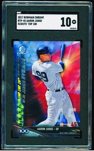 Aaron Judge 2017 Bowman Chrome Refractor RC New York Yankees Rookie Card SGC 10