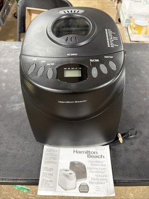 Hamilton Beach BM07 29882  Two Pound Home Baker Breadmaker Black With Manual