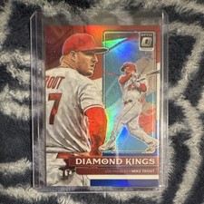 2022 Panini Donruss Optic Diamond Kings Mike Trout #14 RWB Prizm SN/199 Angels