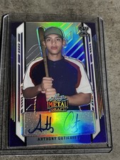 2021 Leaf Metal Draft Anthony Gutierrez Blue SP Auto RC /25