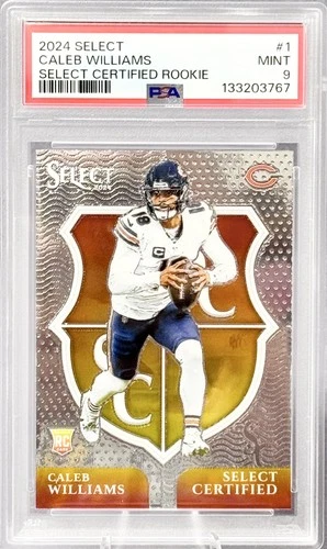2024 Panini Select CALEB WILLIAMS (RC) #1 Select Certified Rookie PSA 9 BEARS