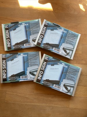 4 Stück DURABLE INFO SIGN professionelle Türschilder Neu und OVP