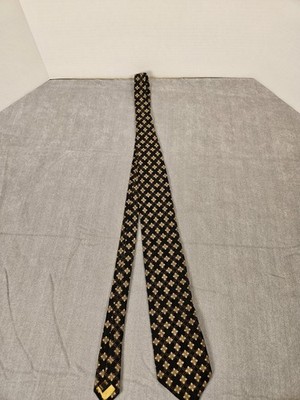 Robert Talbott Best of Class Nordstrom Silk Tie Black Gold Floral USA