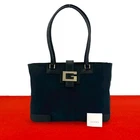 Gucci — Excellent Condition GUCCI Old Gucci Vintage G Logo Hardware Canvas Leather  L
