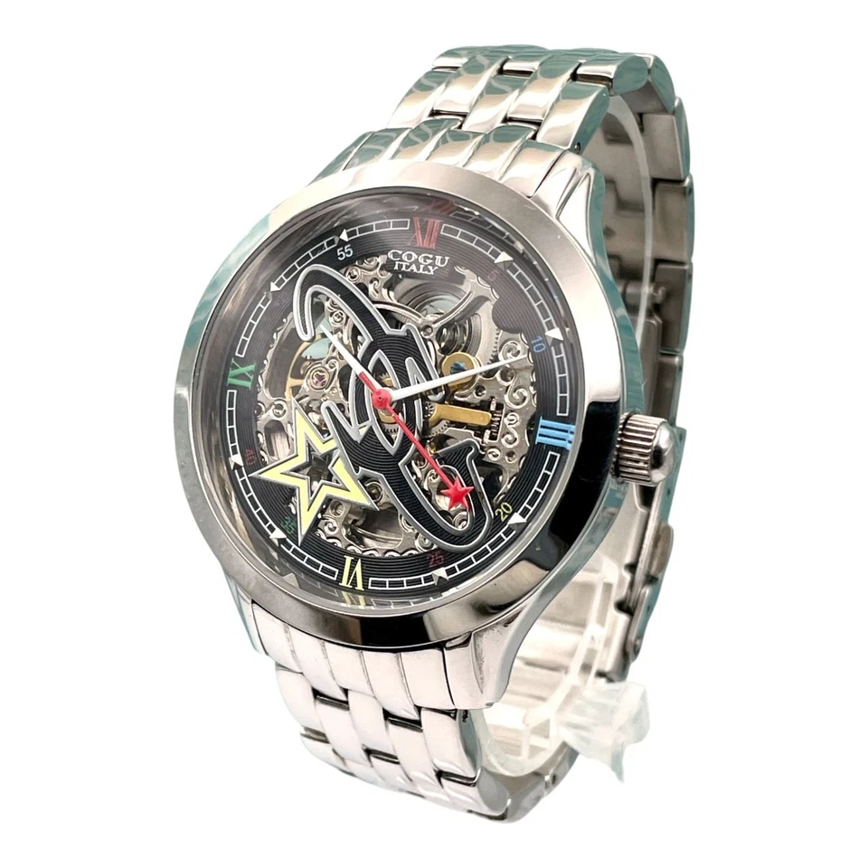 COGU Men's Skeleton Automatic Watch 5226-34-02 Transparent Dial Caseback - Image 2 of 4