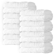 8 Pack Large Burp Cloths for Baby - 20" by 10" Ultra 8 Piece Set, White