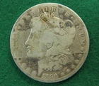 1890-CC Carson City circulated U.S. Morgan Silver Dollar from storied Mint