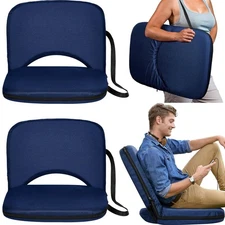 2 Pcs Stadium Seats with Back Support, Folding Stadium Seats for Bleachers wi...