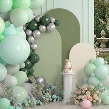 Set of 3 Wedding Arch Cover 4ft, 5ft, 6ft Fabric Arch Backdrop Cover Double S...