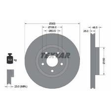 2x Bremsscheibe vorne für Ford Tourneo Transit | 26230815