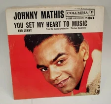 Johnny Mathis YOU SET MY HEART TO MUSIC (ROCK N ROLL 45/PS) #41980 PLAYS VG++ 