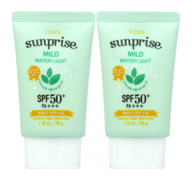 Etude Sunprise Mild Water Light 50g x 2pcs SPF50+ PA+++ K-Beauty