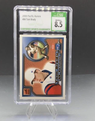 Tom Brady 8.5 Graded Football Rookie Sports Trading Cards