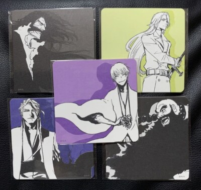 BLEACH Exhibition EX Art Coaster Set of 5 Gin Ichimaru Aizen Sosuke Haschwalt