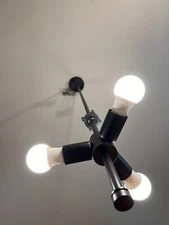 RH Restoration Hardware Adjustable Length 2-Tier Round Pendant, Brushed Bronze