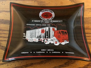 Vintage Thurston Motor Lines GMC Cracker Box Truck Glass Dish 1960’s