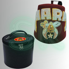 Masonic Shriners Custom Made Fez hat with Case 6 5/8 to 8 Size Hats