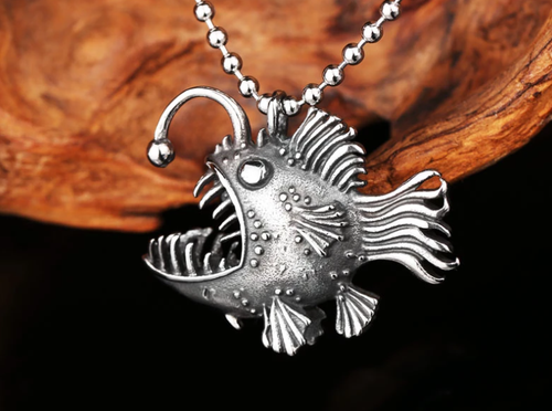 Angler fish deep sea creature Silver 
