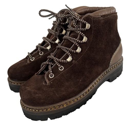 Fabiano Men? 8 Narrow Hiking Boots Brown Leather Lug Lace  display picture 3