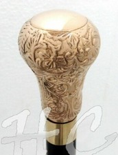 Solid Golden Brass Ball only Head Handle For Walking Stick Cane Handmade Gift