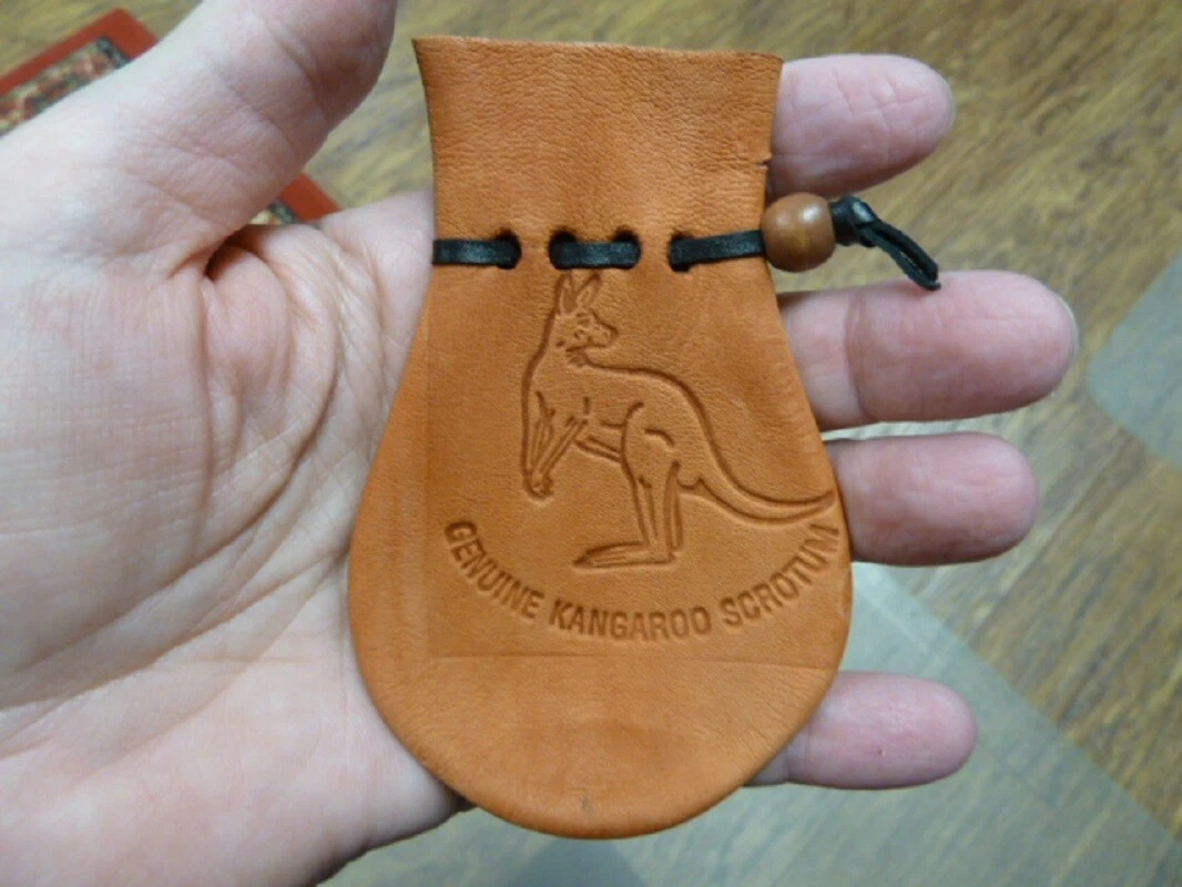 KANGAROO FUR COIN POUCH - WITH DRAWSTRING