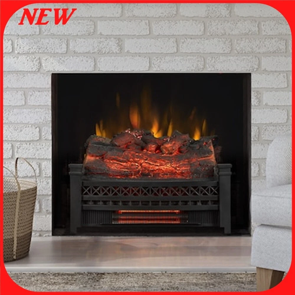 Style Selections 5200-BTU Black Electric Fireplace Logs with Heater R12 |  eBay