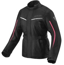 GIACCA MOTO REV'IT REVIT VOLTIAC 2 DONNA LADIES NERO FUCSIA H2O TG 36 (40) S