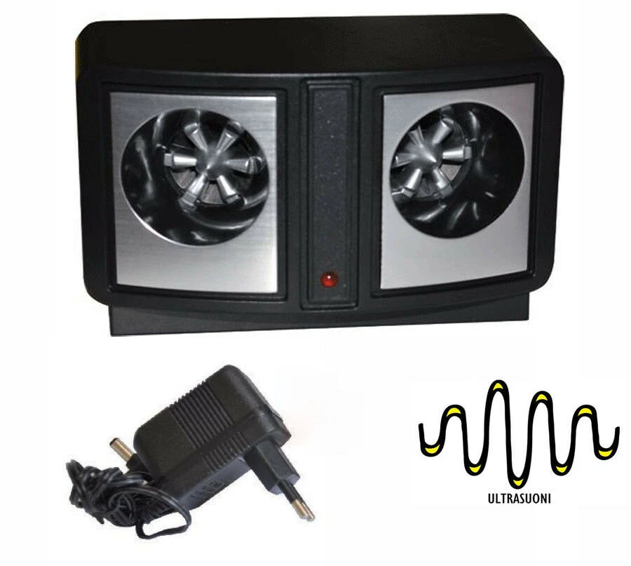 REPELLENTE SCACCIA RATTI AD ULTRASUONI PER TOPI RAGGIO D'AZIONE 300 MQ (30079)