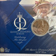 🟢 2012 The Queen's Diamond Jubilee £5 Commemorative Coin Royal Mint Pack Sealed