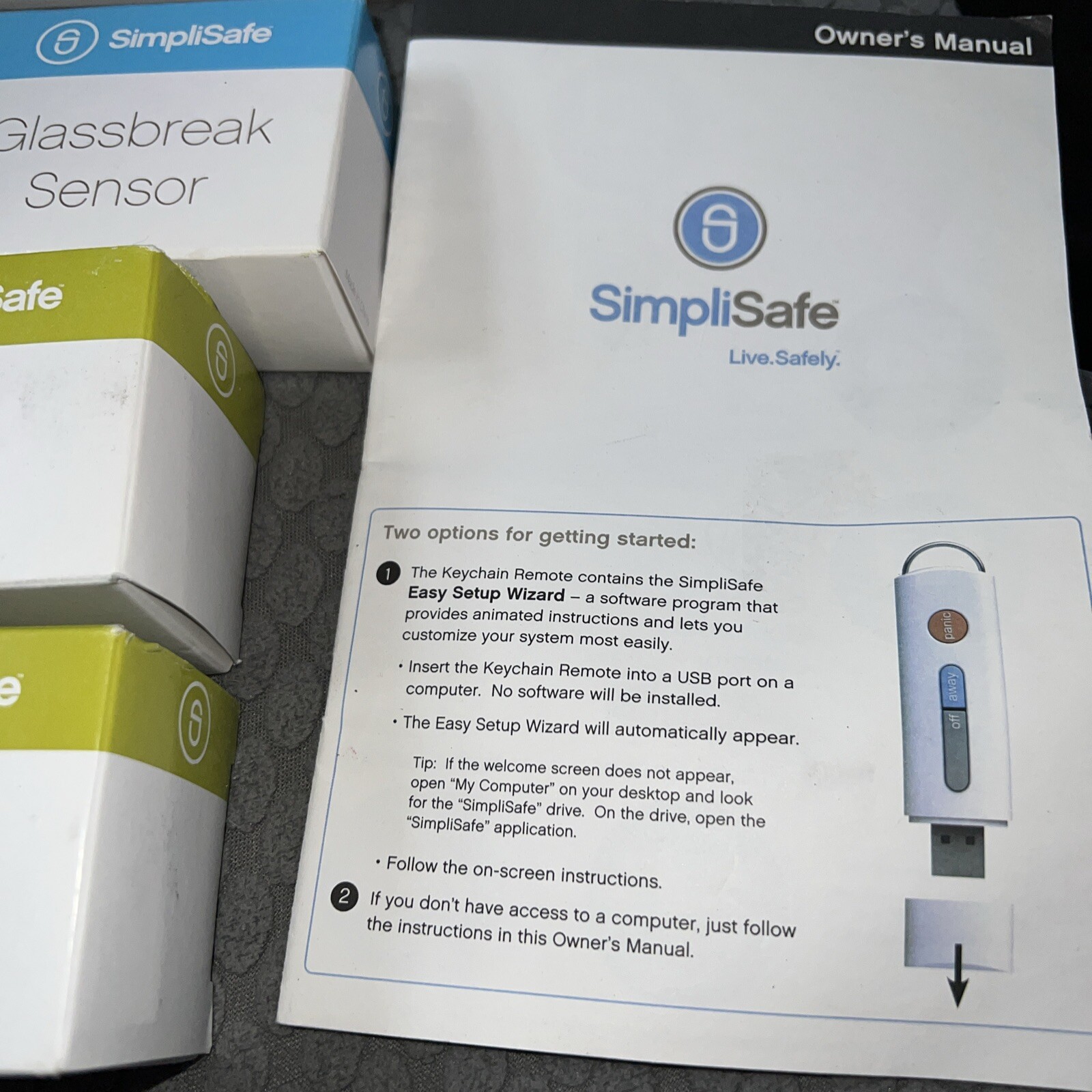 10 Piece simplisafe Security System Base Station, Keypad, Motion, Glass & Entry