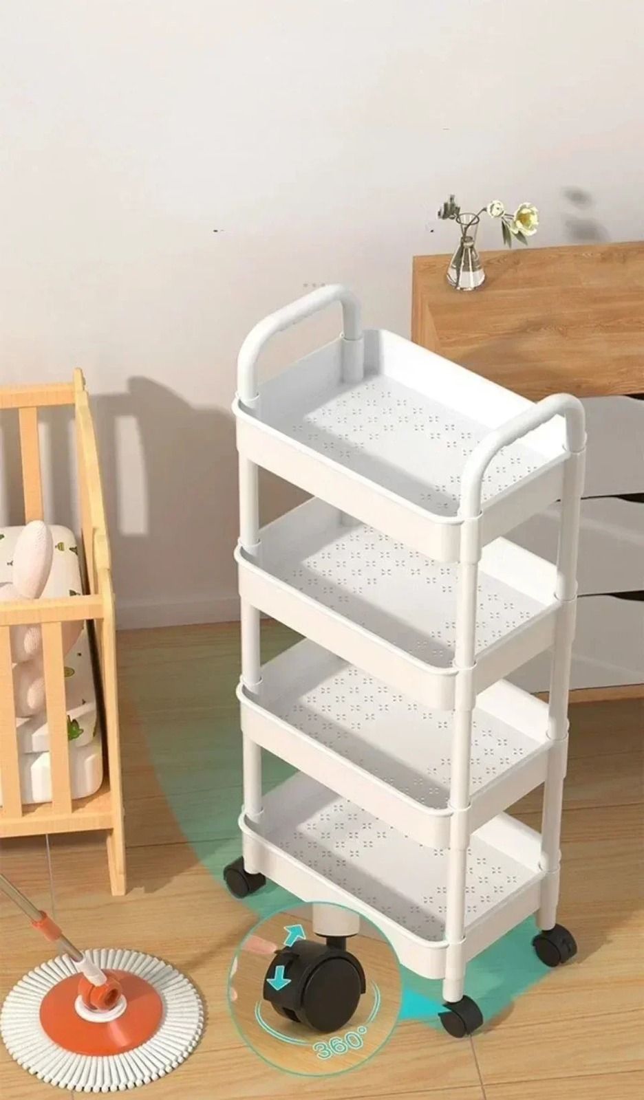 Chariot rangement cuisine étroit pour combler l'espace entre deux meubles