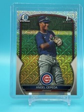 2023 1st  Bowman Chrome  Mojo Refractor  Angel Cepeda #BCP-205 Chicago Cubs RC