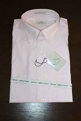 Cooper & Stewart Men's LS PINK Dress Shirt Non-Iron 15 1/2 - 34/35 - NWT
