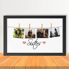 Gift for Sister – Birthday Photo Frame | Sister Photo Collage Frame Keepsake