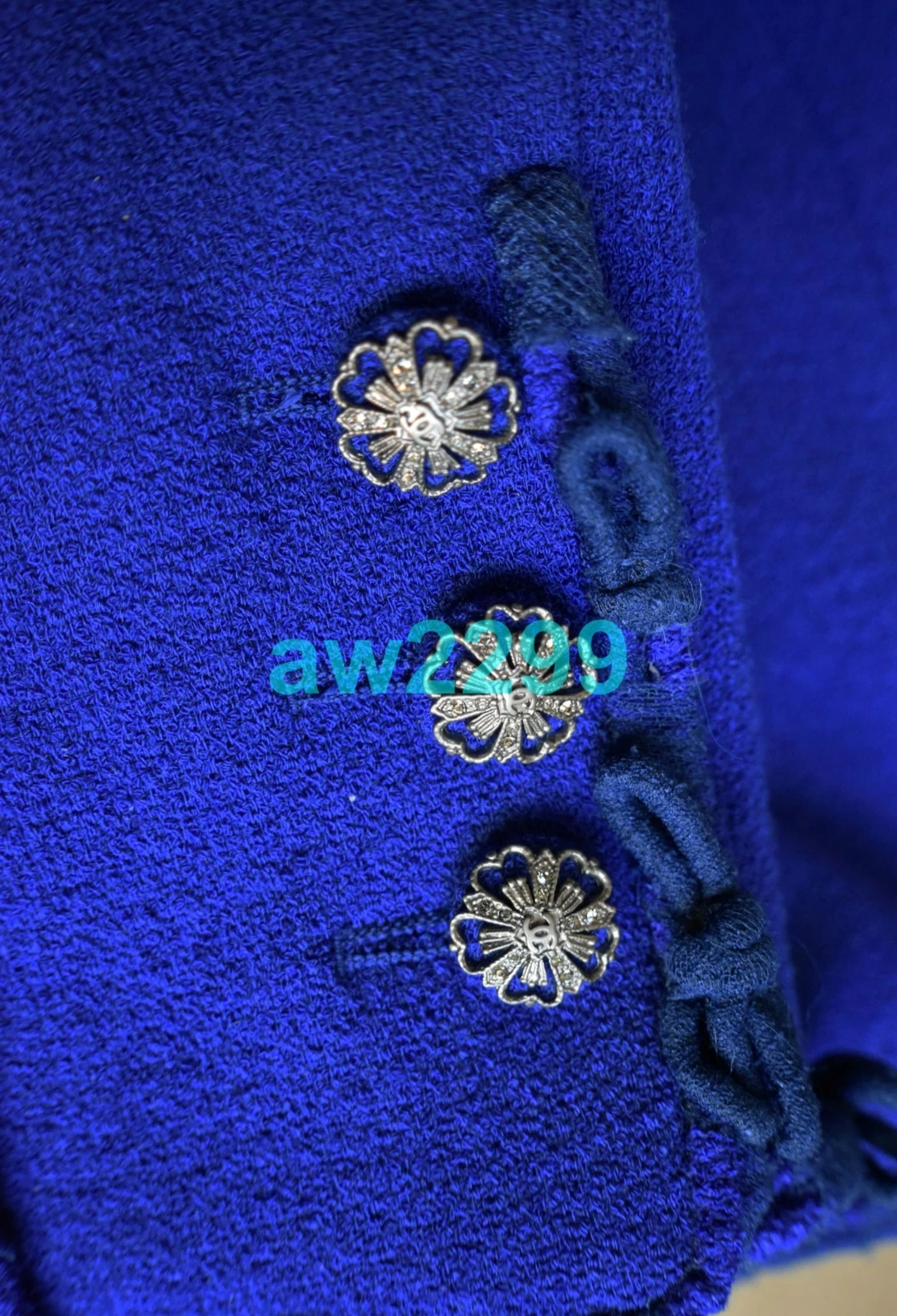 GIACCA CHANEL 07A CON SPILLA STACCABILE BOTTONI INGIOIELLATI 42 NUOVA