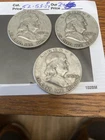 franklin half dollar lot  52/53/57 D