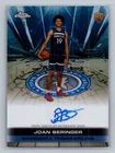 Joan Beringer 2025 Topps Chrome On Card Autograph Rookies Blue Refractor #/150