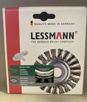 2X Lessmann RundbüRste Stahldraht 115X12Mm, Gezopft 0,5Mm; 472.211