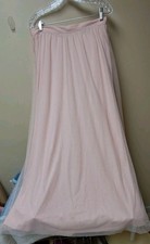 Vintage Y2K Glitter Bling Fairy Garden Whimsical Pink Maxi Skirt 11/12 32" Waist