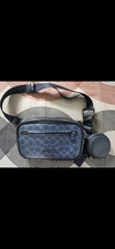 Mens Coach Fanypack Crossbody Bag Black Leath...