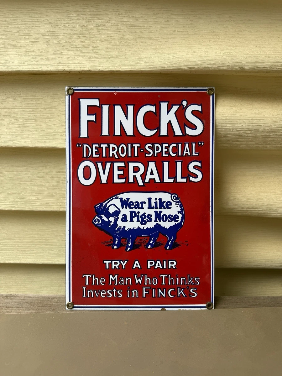 Overalls Sign In Original Advertising Signs (1930-1969) for sale