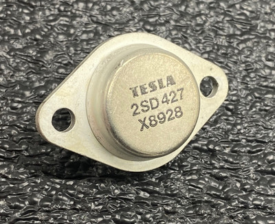 Tesla 2SD427 power transistor NPN package TO-3 (bigger pins)
