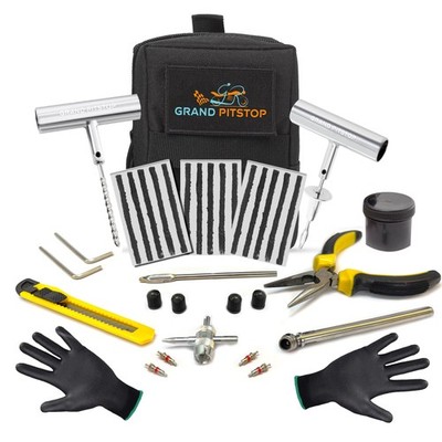 GRAND PITSTOP - Compact Tire Repair Strip Kit Bag 15 Strips,