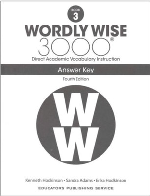 Wordly Wise 3000, Book 3, Answer Key (Fourth Edition, 2018-2024)