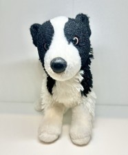 Douglas Meadow 8" Border Collie Dog Plush Stuffed Animal Cuddle Black White Pup
