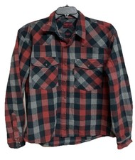 Men's FiveBrother Heavyweight Regular Fit Western Flannel Shirt Snaps Size Large